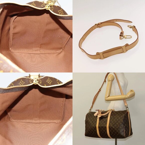 LOUIS VUITTON Monogram Keepall Bandouliere 50 Boston Bag M41416 LV Auth 129962V - Picture 13 of 14